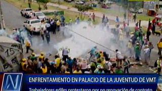 Protesta en Villa María del Triunfo terminó con enfrentamientos