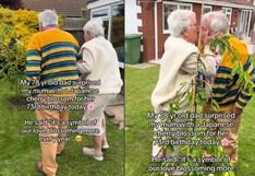 La romántica sorpresa de un anciano a su esposa por su cumpleaños número 73