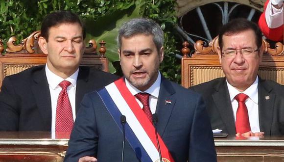 "Nuestras voces libertarias no callarán. Paraguay no va a mantenerse indiferente ante el sufrimiento de pueblos hermanos", dijo Abdo Benítez en su discurso tras su juramento presidencial. (Foto: EFE)