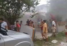 Iquitos: incendio consume siete viviendas en distrito de Iquitos | VIDEO