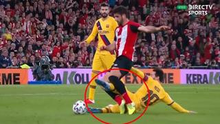 Barcelona vs. Bilbao: Messi abrumado, cometió terrible falta contra García y el árbitro sólo le mostró la amarilla [VIDEO]