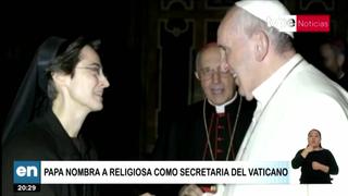 El papa Francisco nombra a religiosa como segunda autoridad del Vaticano