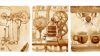 Angelo Moriondo: Google le rinde homenaje al inventor de la máquina de café espresso con un doodle