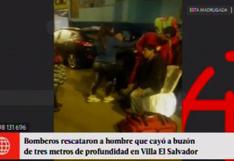 Villa El Salvador: hombre quedó grave tras caer a buzón de tres metros de profundidad