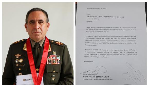 Comandante general del Ejército presenta su carta de renuncia
