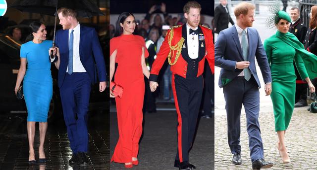 Los duques de Sussex, Meghan Markle y el príncipe Harry se dejaron ver por primera vez luego de su salida de la casa real británica. Ellos lucieron looks del mismo tono. Recorre la galería para conocer más detalles. (Foto: AFP)