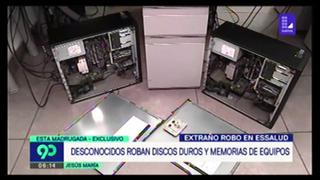 Roban discos duros y memorias de edificio principal de EsSalud