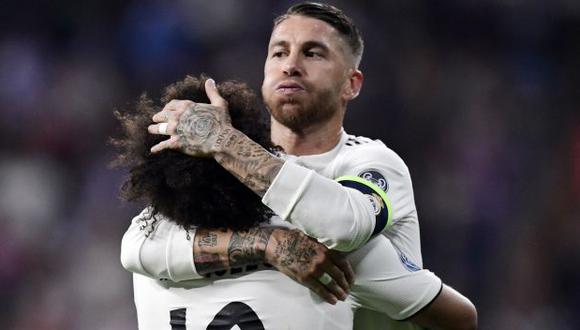 Marcelo y Sergio Ramos estarán ante Chelsea por la Champions League. (Foto: AFP)