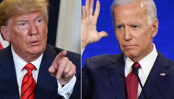 Donald Trump y Joe Biden, contrincantes en las elecciones de Estados Unidos. (Foto: AFP)