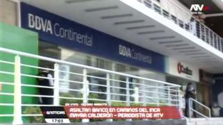 Asaltan agencia del banco Continental de Av. Caminos del Inca