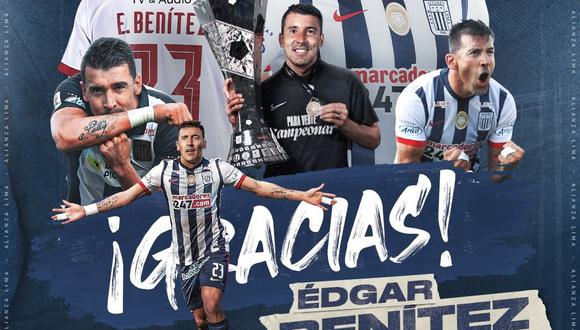Alianza Lima anunció que Édgar Benítez no continuará en el club para el Clausura. (Foto: Alianza Lima)