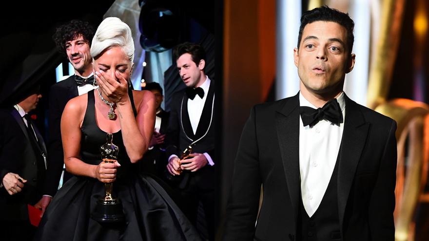 Lady Gaga durante los premios Oscar 2019.