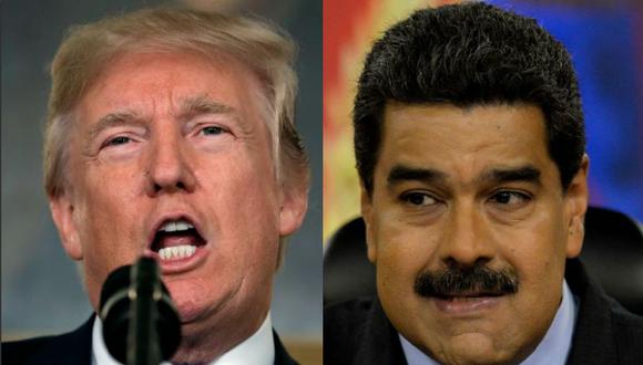 El presidente de Estados Unidos Donald Trump y su homólogo de Venezuela Nicolás Maduro. (AP / AFP).