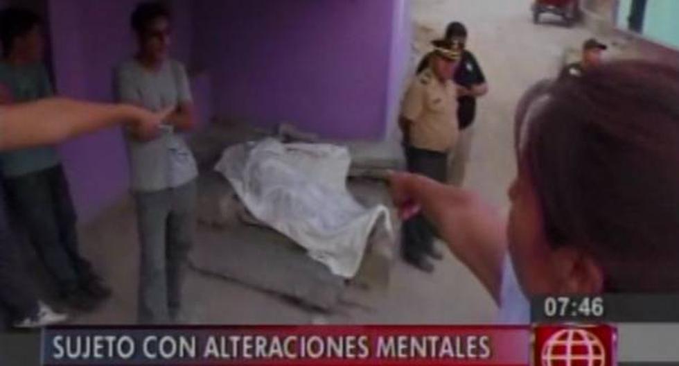 Chosica: persona con alteraciones mentales mató a su propio amigo. (Foto: América TV)
