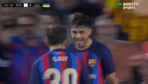 Gol de Pedri para el 1-0 de Barcelona vs. Celta. (Captura: DirecTV Sports)