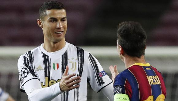 Saludo entre Lionel Messi y Cristiano Ronaldo | Fotos: Agencias