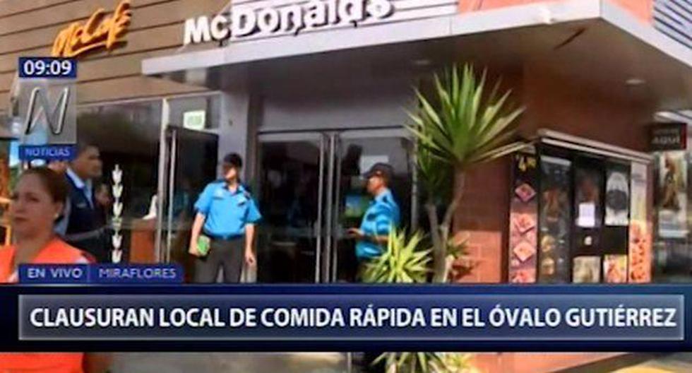 El subgerente de Fiscalización de la Municipalidad de Miraflores, Víctor Barriga, indicó que la clausura será temporal. (Foto: Canal N)