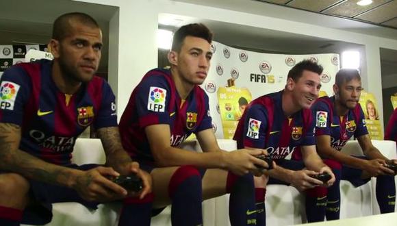 YouTube: jugadores del Barcelona se enfrentan por el FIFA 15