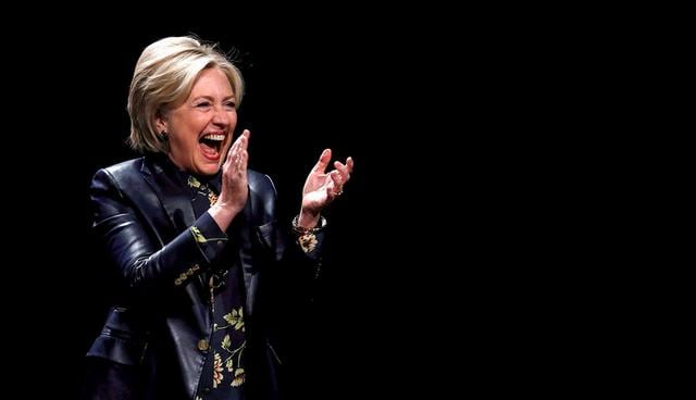 Former U.S. Secretary of State and 2016 Democratic presidential nominee Hillary Clinton takes the stage during the LA Promise Fund's Girls Build Leadership summit in Los Angeles, California, U.S., December 15, 2017. REUTERS/Mario Anzuoni     TPX IMAGES OF THE DAY