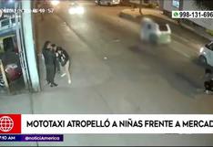 SJM: mototaxi atropelló a dos niñas cuando intentaban cruzar la calle | VIDEO