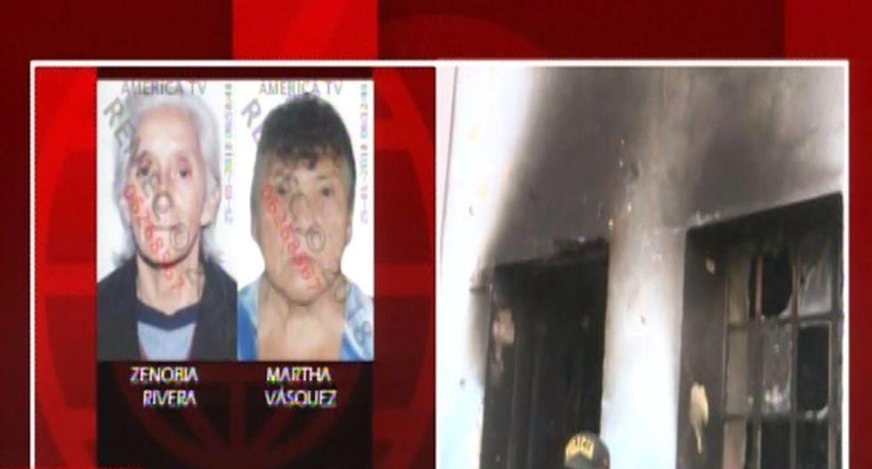 Dos niños y dos ancianas murieron en incendio de vivienda en La Victoria. (América TV)