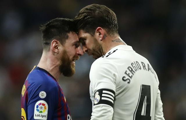 Real Madrid vs. Barcelona: Ramos y Messi se dijeron de todo tras golpe del español. (Foto: AP)