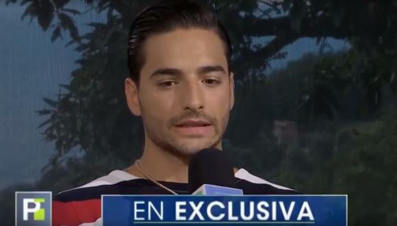 Maluma incómodo en entrevista con Univisión. (Captura: Primer Impacto)