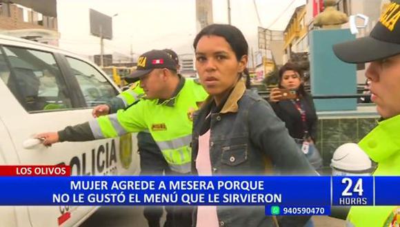 La propietaria de la cevichería indicó que María Carolina Vílchez Santiago agredió a la trabajadora porque estaba inconforme con la porción que le sirvieron.