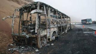Áncash: cuatro personas murieron por incendio de bus interprovincial 