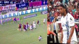 Golazo de tiro libre de Ronaldinho no evitó caída del Querétaro