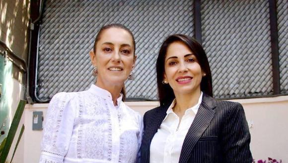 La candidata a la presidencia mexicana, Claudia Sheinbaum, y la aspirante a la presidencia de Ecuador, Luisa González, tras una reunión en Ciudad de México, el 26 de septiembre de 2023. (Foto de Twitter/X / @LuisaGonzalezEc)