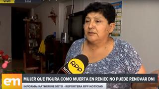 Reniec: mujer va a renovar su DNI y le informan que está ‘muerta’