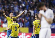 Suecia venció 2-1 de manera agónica e increíble a Francia en las Eliminatorias UEFA
