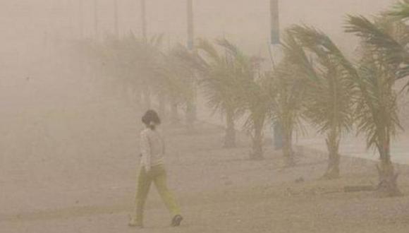 Los fuertes vientos generarán levantamiento de polvo y arena, así como la reducción de la visibilidad horizontal, especialmente frente a las costas de Ica (Foto: referencial)