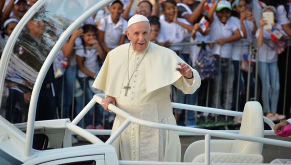 El papa Francisco llega a Panamá para la Jornada Mundial de la Juventud. (Foto: AFP)