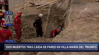 Dos obreros mueren sepultados en obra de construcción de VMT
