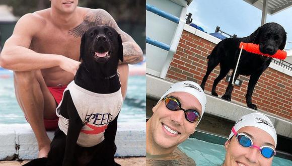 Caeleb Dressel y su perro labrador Jane son el dúo perfecto de la natación y esta es su historia en el agua. (Foto: @caelebdressel @meghandressel / Instagram)
