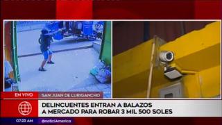 SJL: delincuentes entran a balazos a mercado para robar S/3 500