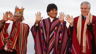 Evo Morales festeja su récord en el poder en Tiahuanaco