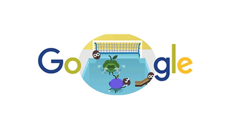 ¿Ya viste el nuevo doodle de Google? Siguiendo con la saga de animaciones con respecto a las Olimpiadas de Río 2016, se lanza uno dedicado al Waterpolo. (Foto: Captura)