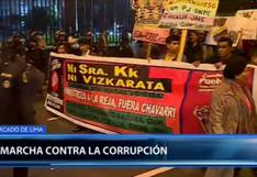 Cercado de Lima: manifestantes marcharon en rechazo a la corrupción | VIDEO