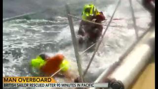 Increíble rescate de un hombre perdido en alta mar