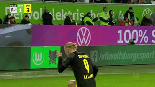 El obsceno gesto de una hincha del Wolfsburgo contra Erling Haaland | VIDEO
