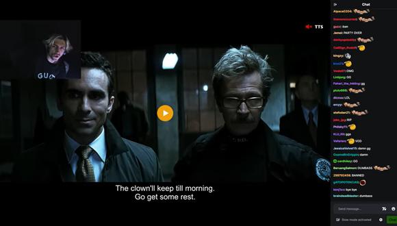 xQc transmitió la segunda película de Batman dirigida por Christopher Nolan en Kick. | (Foto: Kick/@xQc)