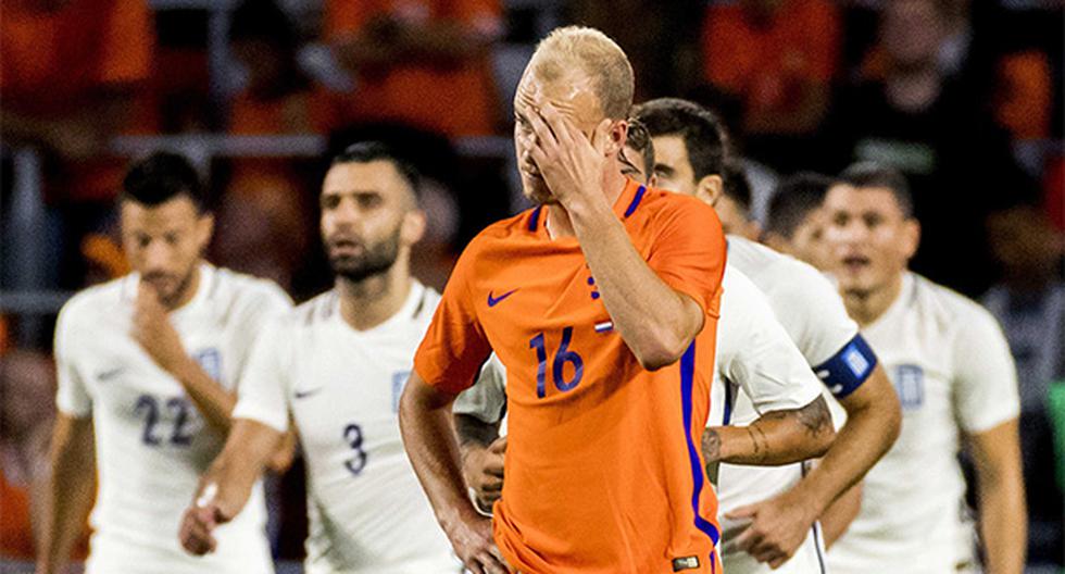 Holanda no pudo con a Grecia este jueves en un partido amistoso. (Foto: EFE)