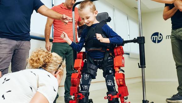 Crean una estructura robótica para ayudar a caminar a niños con parálisis cerebral. (Foto: Marsi Bionics)