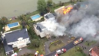 Avioneta cayó sobre una zona residencial de Buenos Aires