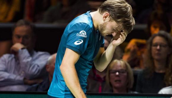 Goffin se retiró de la cancha en el segundo set del partido. (Foto: AFP)