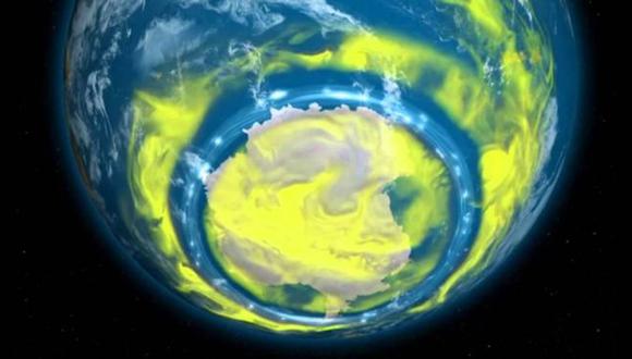 El agujero de la capa de ozono es más grande sobre Antártica.