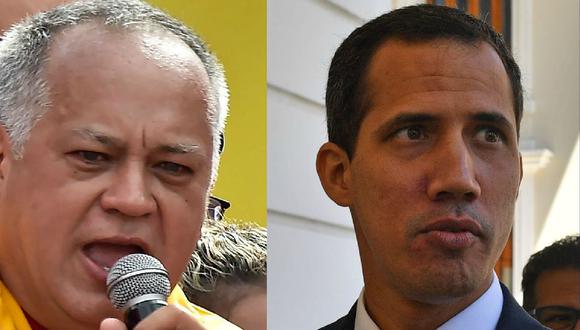 Venezuela: Diosdado Cabello a Juan Guaidó: "Usted no ha escuchado el silbido de una bala cerca". (AFP).